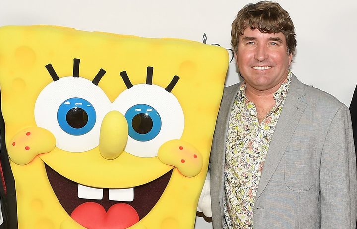 Stephen+Hillenburg+With+SpongeBob.