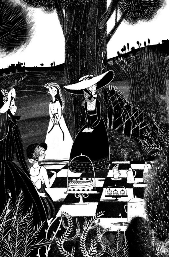 An+illustration+inspired+by+a+scene+in+the+novel+%22Little+Women%22+by+Louisa+May+Alcott
