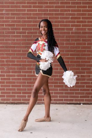 Destinee Edwards, 12 , posing for her Dance Team official photos. 