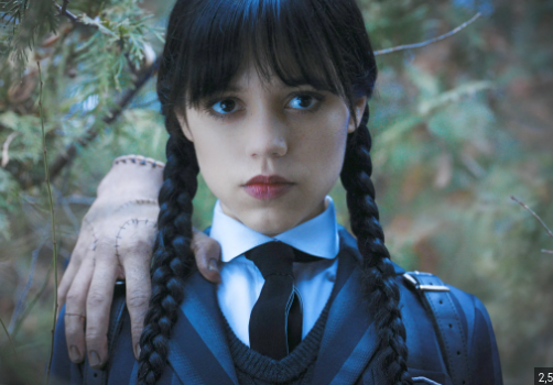 Jenna Ortega as Wednesday Addams, courtesy of Netflix