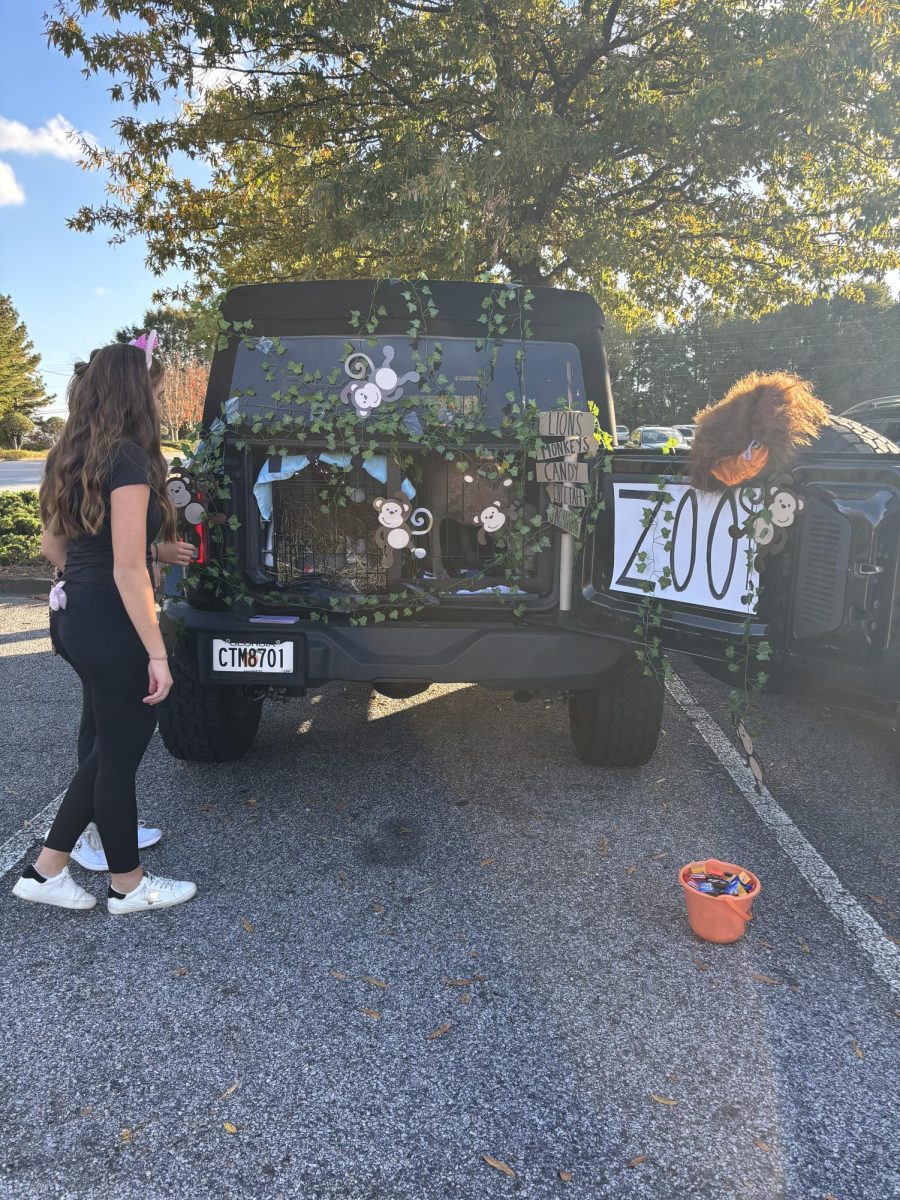 Zoo themed trunk at Mill Creeks 2023 Trunk or Treat.