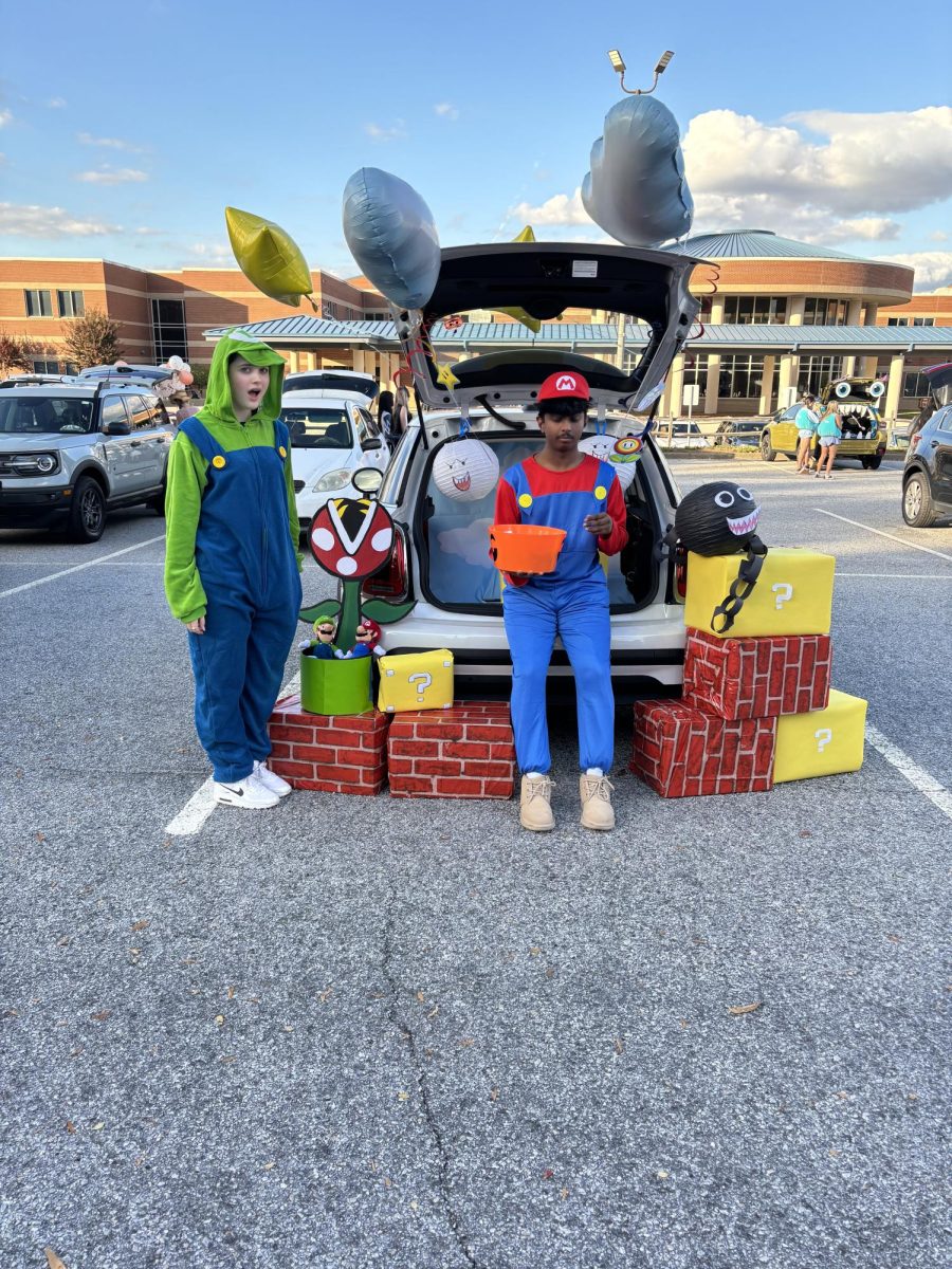 Mario Cart themed trunk at Mill Creeks 2023 Trunk or Treat.