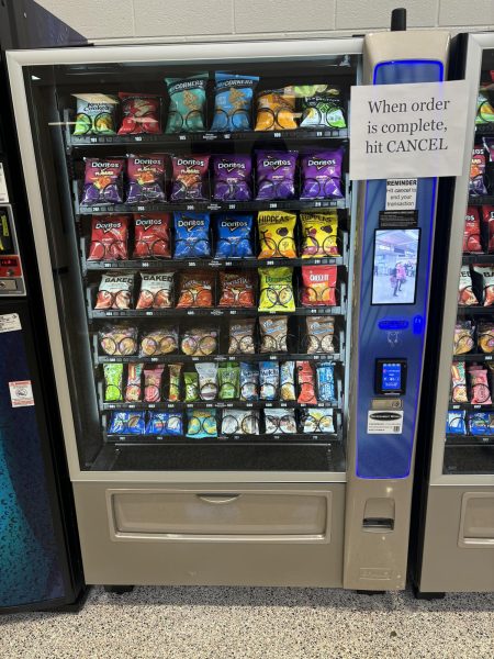 New Vending Machine located in the Atrium, but also have other locations throughout the school.