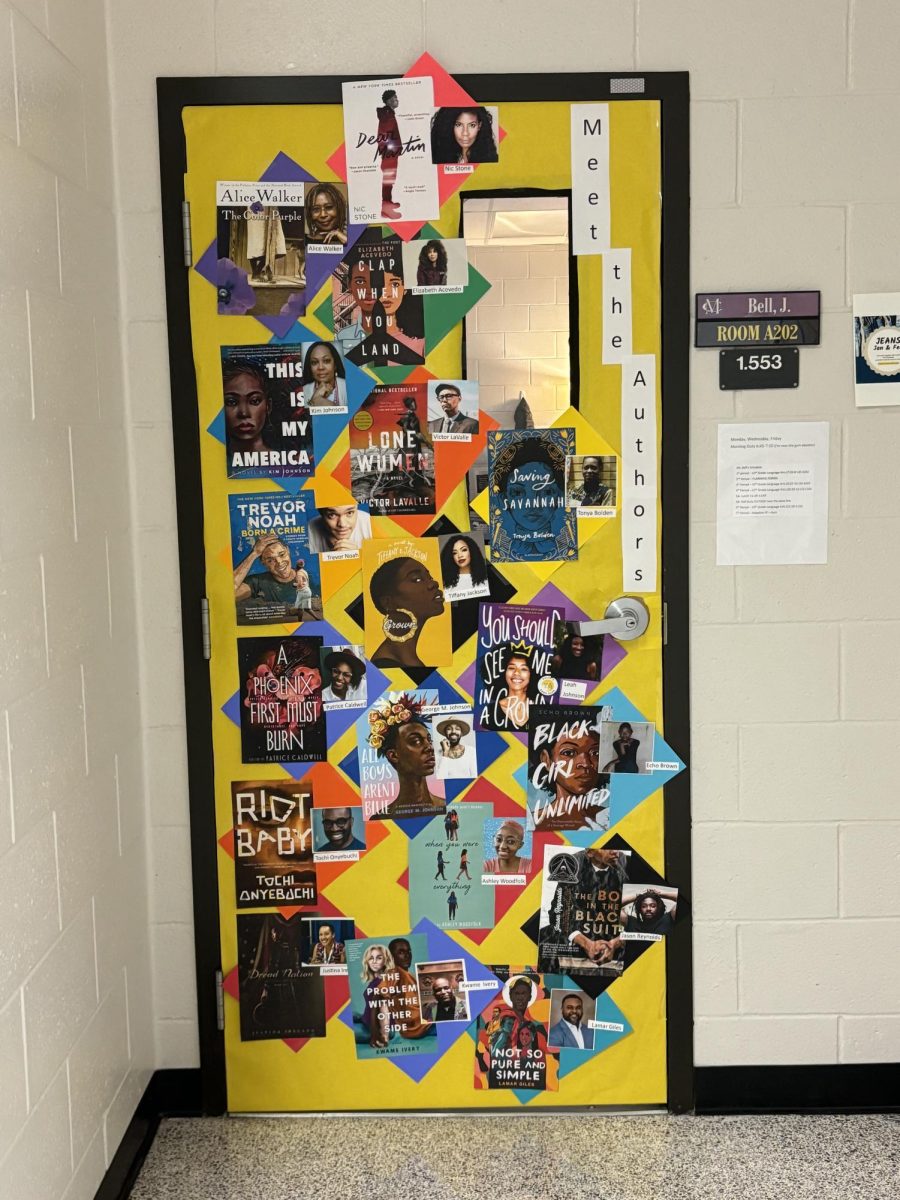 This door represent stories about black people or stories written by African Americans. 