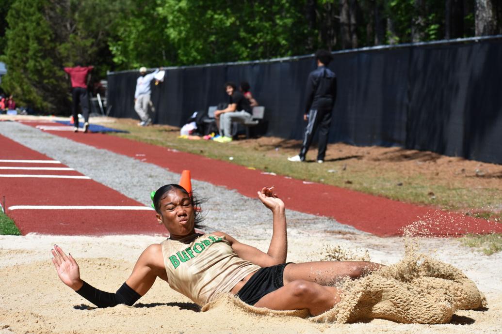 Jaci Wright, 12, placed 1st in the event 5 Girls Long Jump, with a 19-00.25.