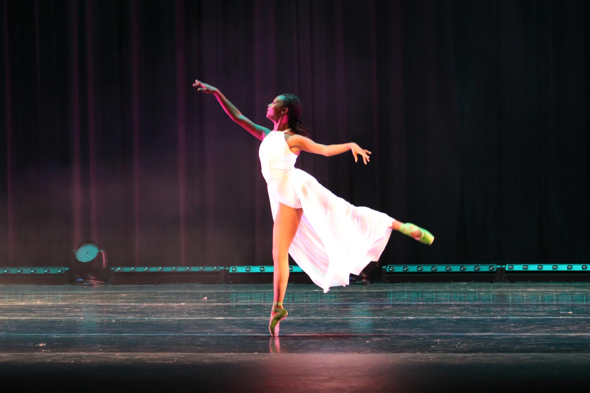 Xaria Holt, 12, during her solo to, "Almost There," during her final show at Mill Creek. 