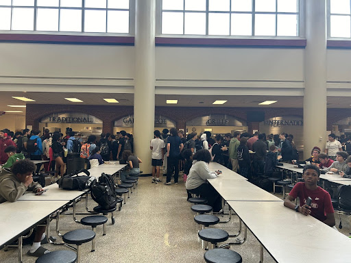 Friday hour lunch line on Nov. 8, 2024.

