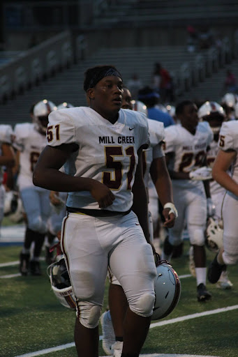 Alston Jackson at the Mountain View JV football Game on Aug. 22.