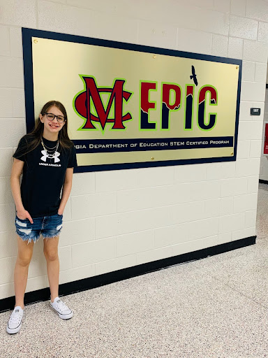 EPIC freshman Irie Sipsy in the EPIC hallway at Mill Creek High School on Aug. 2.